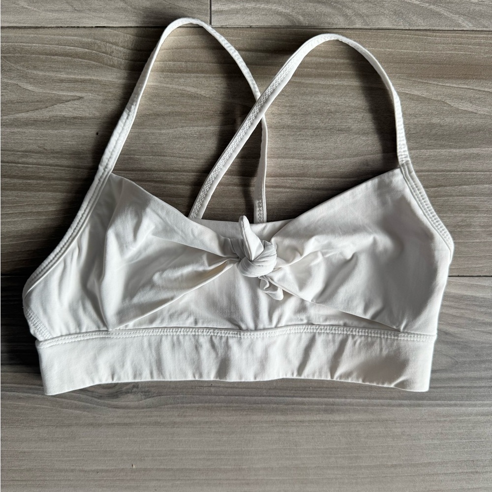 Alala White Knotted Bralette